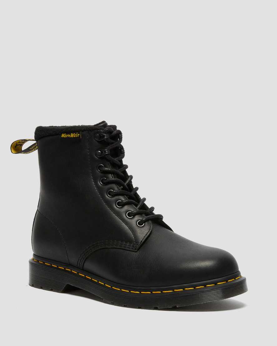 Dr. Martens 1460 Pascal Warmwair Lær Snørestøvler Dame Svart [1049ZYKCT]